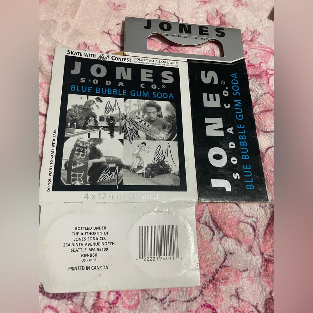 2000s Jones soda Bam Margera soda contest carton